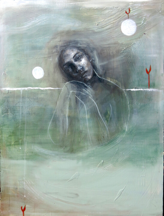 Posée sur la vague 绘画, 31.5x23.6 in