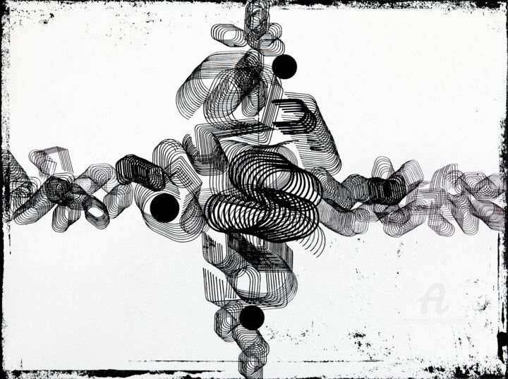 Drawing titled "Invisible Narrative…" by Petr Strnad, Original Artwork, Ink