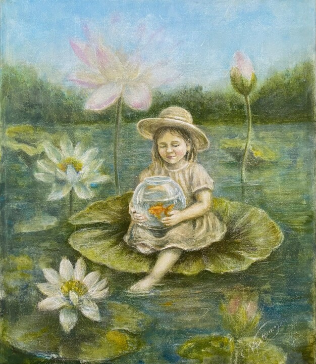 One Single Wish 绘画, 21.7x18.1 in