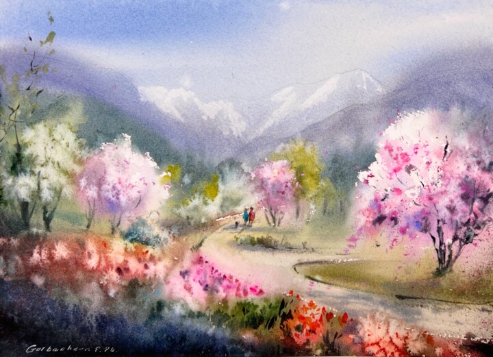 Whispers of Blossom Valley Pittura, 9,1x12,2 in