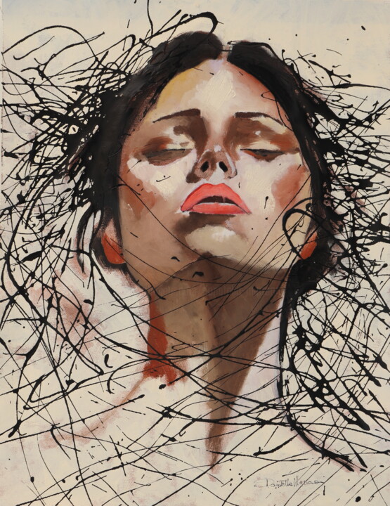 Painting titled "gitana" by Donatella Marraoni, Original Artwork, Oil