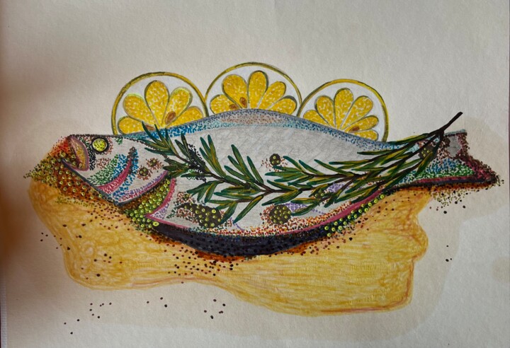 Garnished With a Lie Schilderij, 8,3x11,8 in