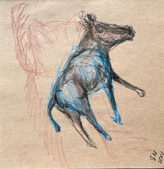 제목이 "1o4t / Back to the…"인 그림 Leni Smoragdova로, 원작, 연필