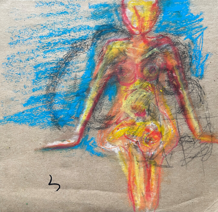 图画 标题为“"q[t / Back to the…” 由Leni Smoragdova, 原创艺术品, 标记