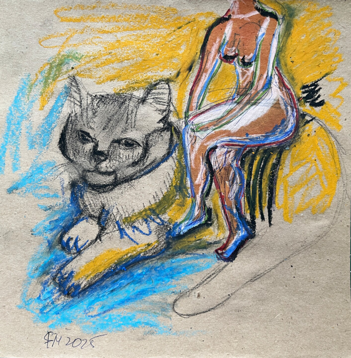 描画,  8.3x8.3 in 
