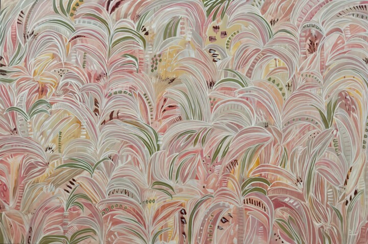 Soleil Blush Palms Картина, 39,8x59,8 in