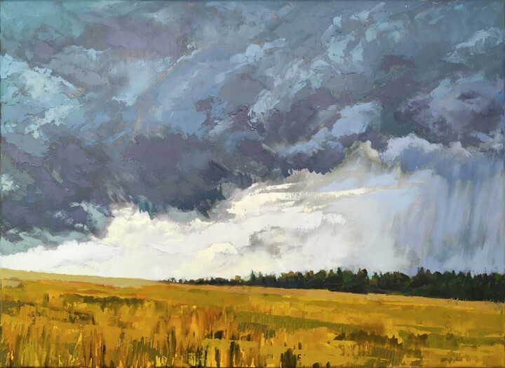 Peinture intitulée "Run, you fools!" par Alexander Mikhaylov, Œuvre d'art originale, Huile Monté sur Châssis en bois