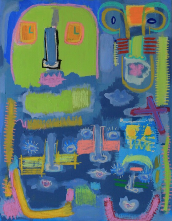 The Watchers of the invisible 绘画, 35.4x27.6 in