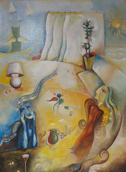 Rue de Favourites Schilderij, 35,4x27,6 in