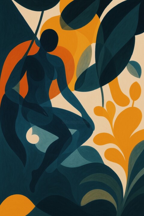 La danse des feuilles et de l’âme 绘画, 47.2x31.5 in