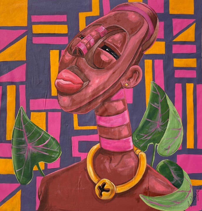 Painting titled "Carbon" by Ahmed Partey, Original Artwork, Acrylic