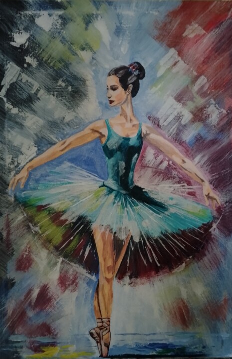 Балерина 绘画, 24.4x16.5 in