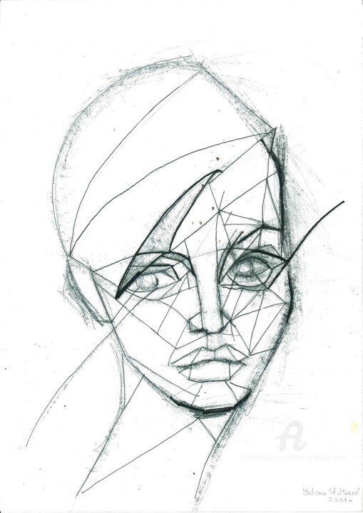 Portrait of a Girl Рисунок, 23,6x15,6 in