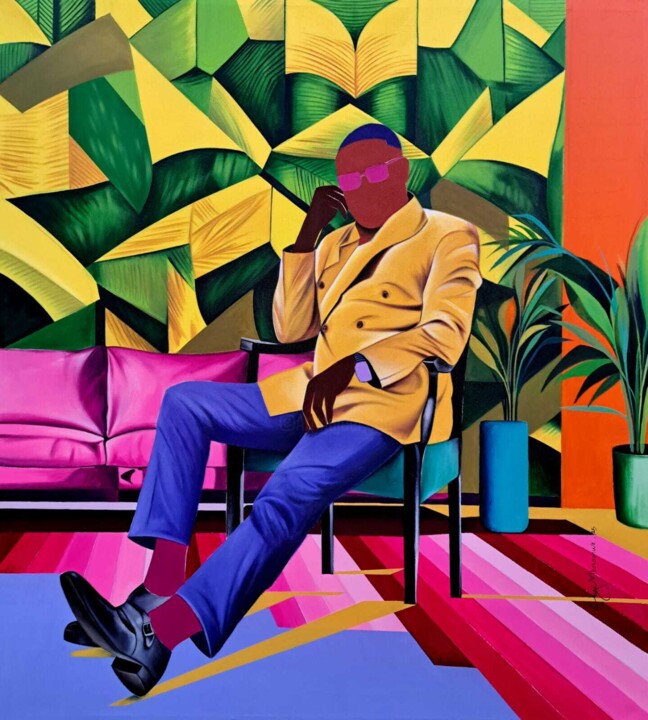제목이 "After work"인 미술작품 Ley Mboramwe로, 원작, 아크릴