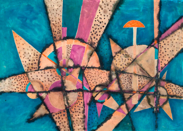 En la selva 绘画, 40.2x55.9 in