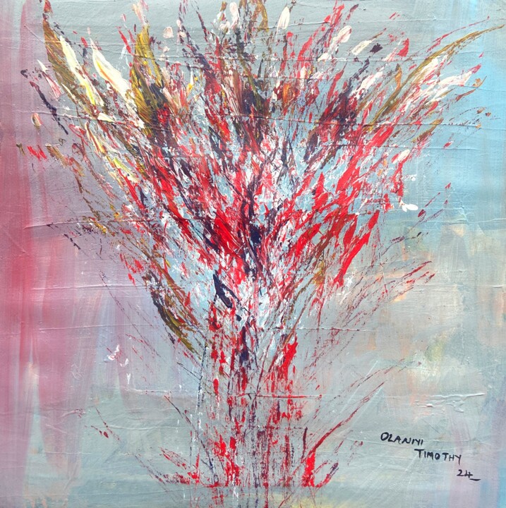 Flower in love 绘画, 16x16 in