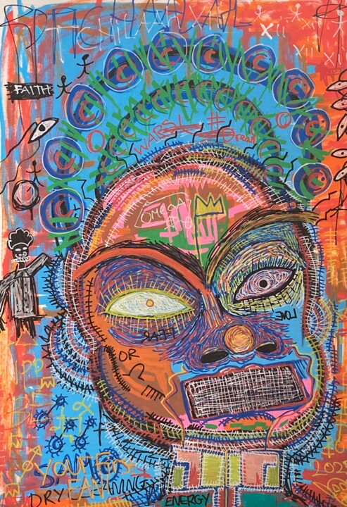 Tichallah Painting, 16.5x11.7 in