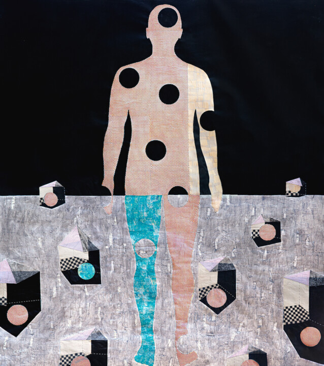 「The Other, the same…」というタイトルのコラージュ Chiara Crinitiによって, オリジナルのアートワーク, アクリル