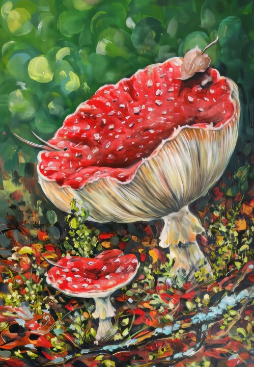 Enchanted Whispers of Nature 绘画, 42.9x29.9 in