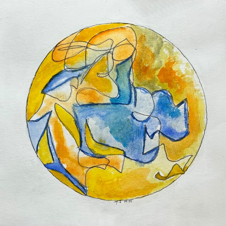 Entre deux peaux 绘画, 9.8x11 in