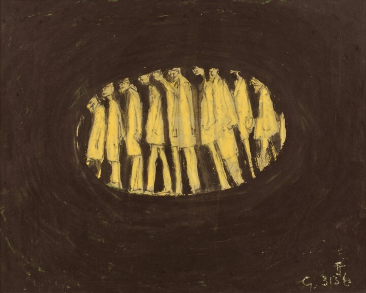 Group Series No. 3136 绘画, 15.6x19.7 in
