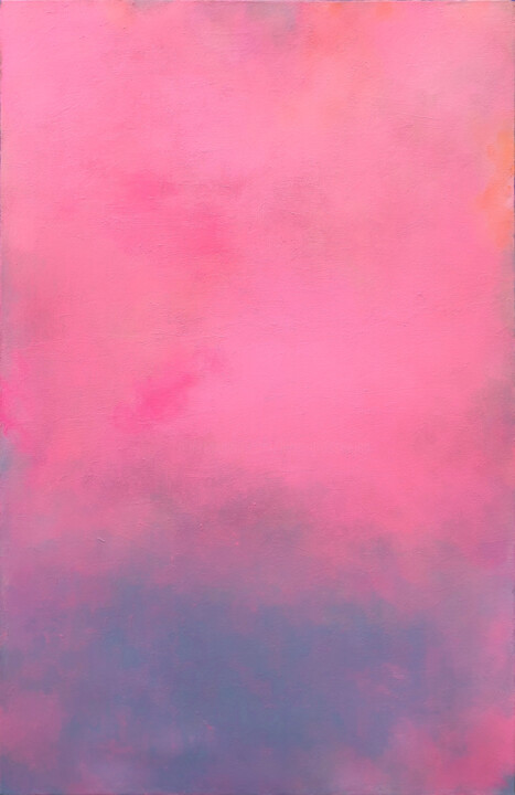 Schilderij getiteld "Purple Pink Abstrac…" door Leon Grossmann, Origineel Kunstwerk, Acryl Gemonteerd op Frame voor houten b…