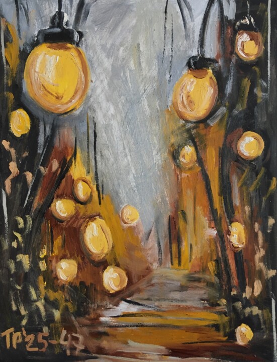 Shining world Bubbles 25-47 绘画, 19.7x15.4 in