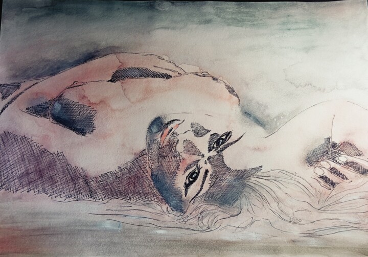 Peinture intitulée "Доброе утро" par Svetlana Soloveva, Œuvre d'art originale, Aquarelle