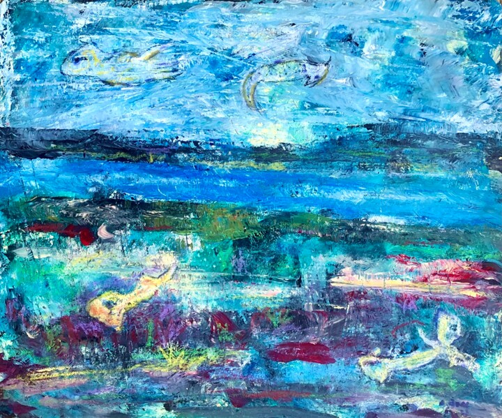 Denizin Kıyısında 绘画, 16.9x13.8 in