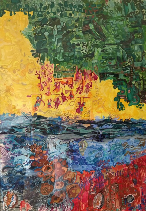 Vous vous réveillerez dans un pays 绘画, 39.4x27.6 in