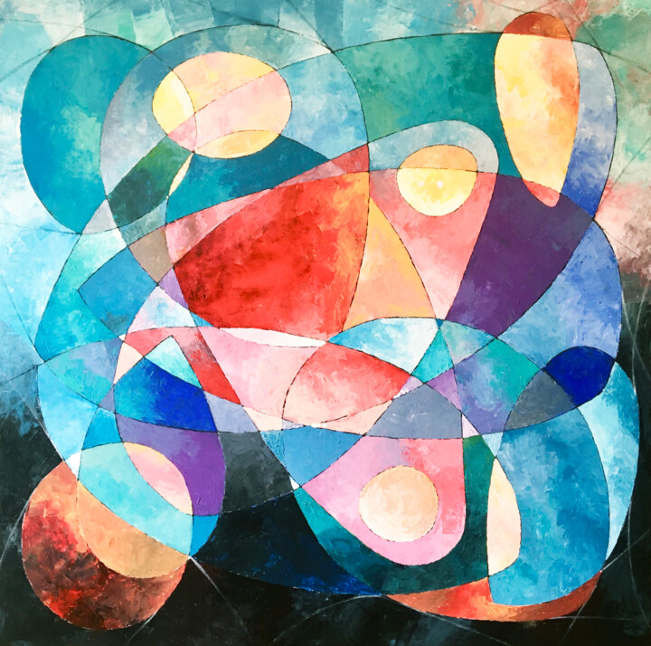Pintura titulada "FORMAS ESPONTÂNEAS#…" por Angelo De Castro, Obra de arte original, Acrílico Montado en Bastidor de camilla…