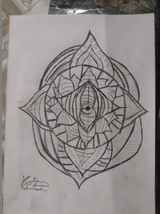 flower 0 Disegno, 10,6x11,4 in