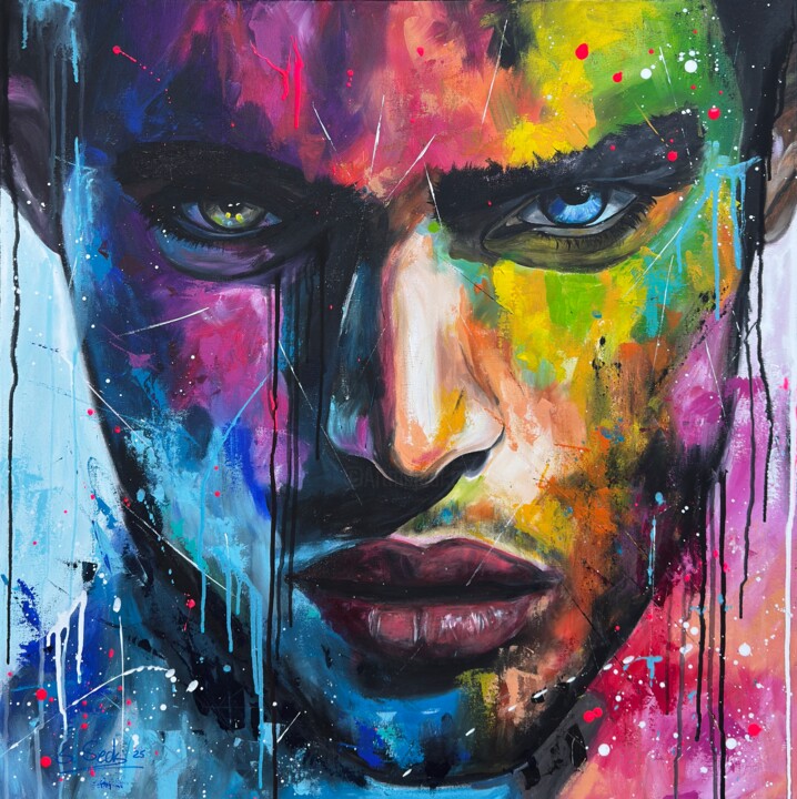 Pintura intitulada "Constantin" por Sabrina Seck, Obras de arte originais, Acrílico