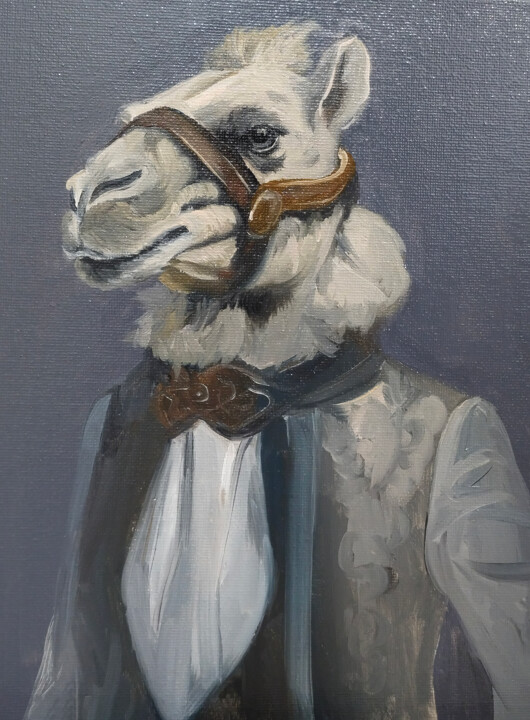 Regal Whimsy of the Thoughtful Camel 绘画, 74.7x55 in