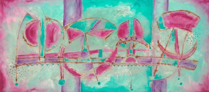 绘画,  33.9x74.8 in 