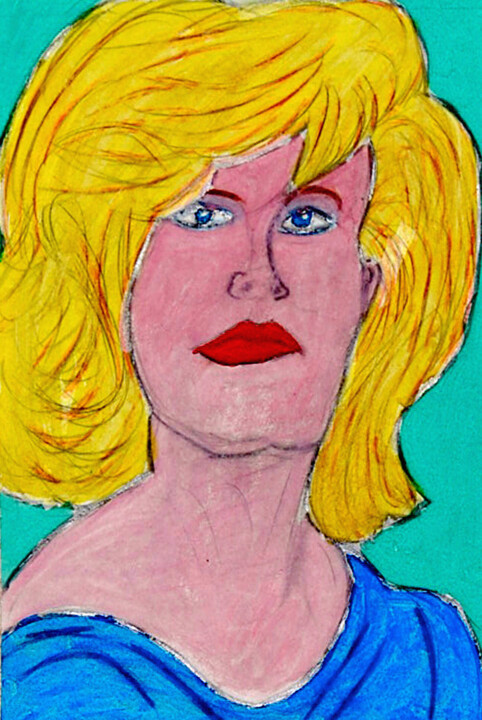 La femme blonde1 绘画, 11.8x7.9 in