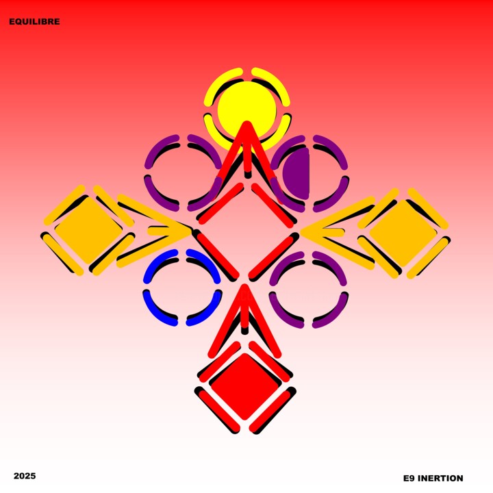 Цифровое искусство под названием "EQUILIBRE" - Etienne Frouin (E9 Inertion), Подлинное произведение искусства, Цифровой колл…