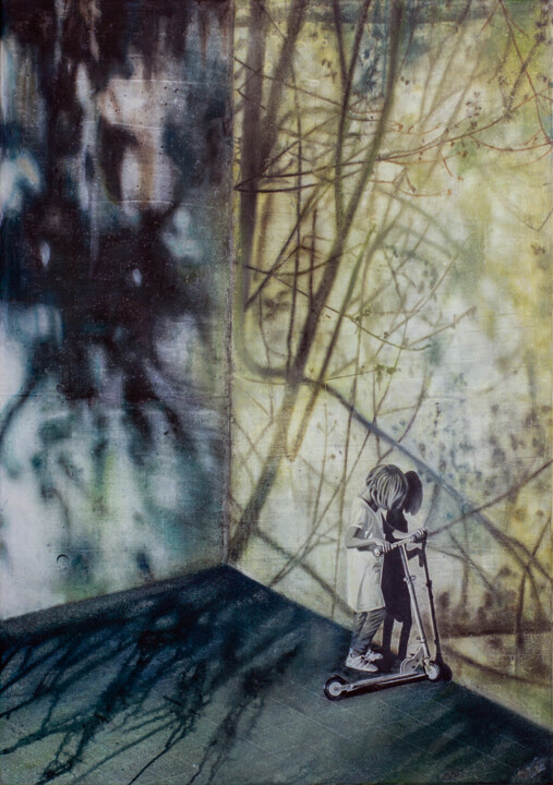 TALK TO THE WALL AND THE DOOR MAY LISTEN Malarstwo, 39,4x27,6 in