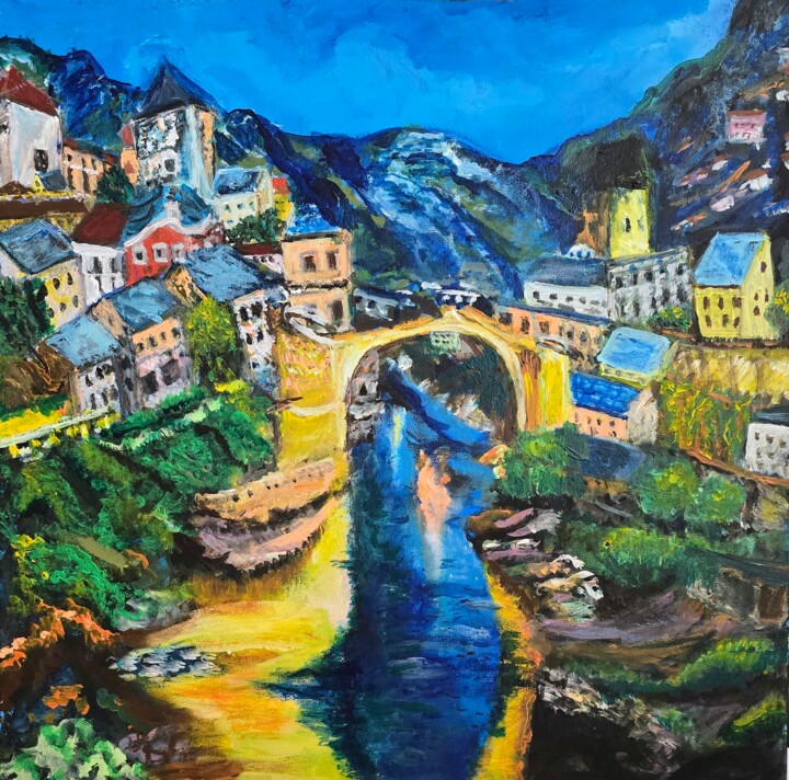 Mostar 绘画, 19.7x19.7 in