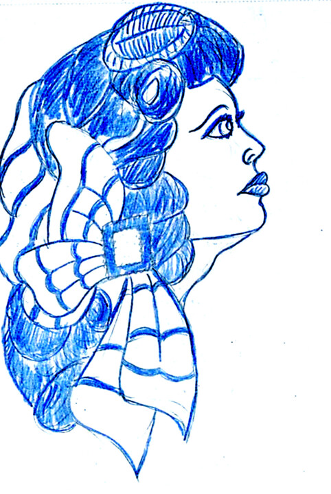 La femme au foulard2 图画, 11.8x7.9 in
