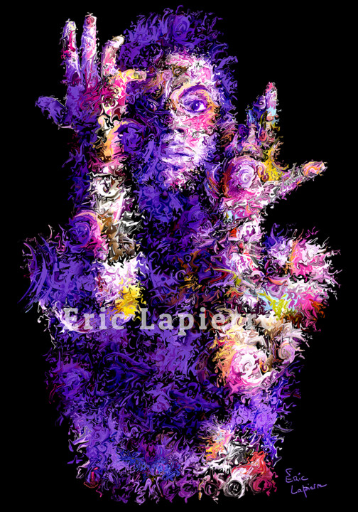Digital Arts titled "Mister Prince" by Eric Lapierre, Original Artwork, Digital Painting Mounted on Aluminium
