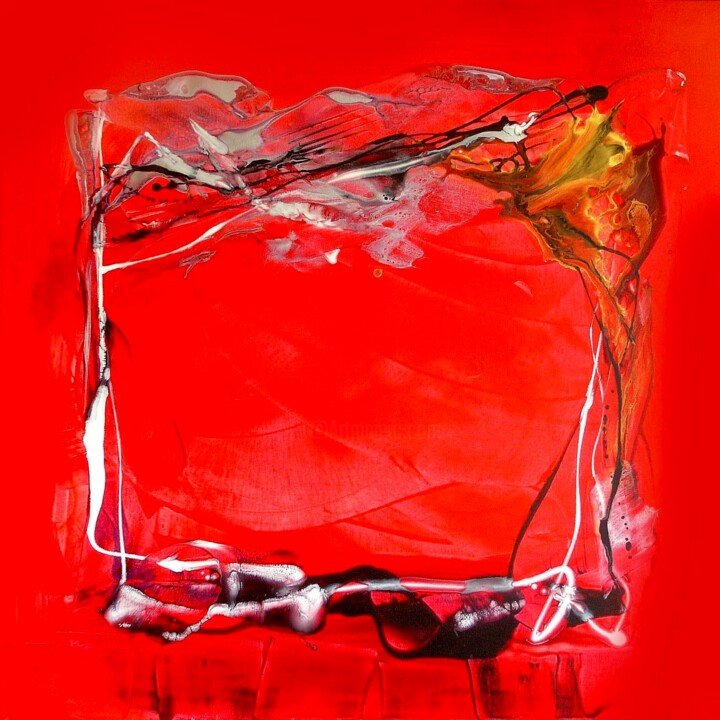 Schilderij getiteld "Freedom" door Paresh Nrshinga F R S A, Origineel Kunstwerk, Acryl Gemonteerd op Frame voor houten branc…
