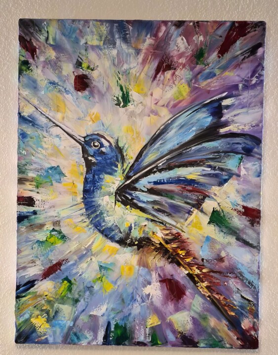 Vibrant Flight of Colorful Freedom Pintura, 32,3x23,6 in