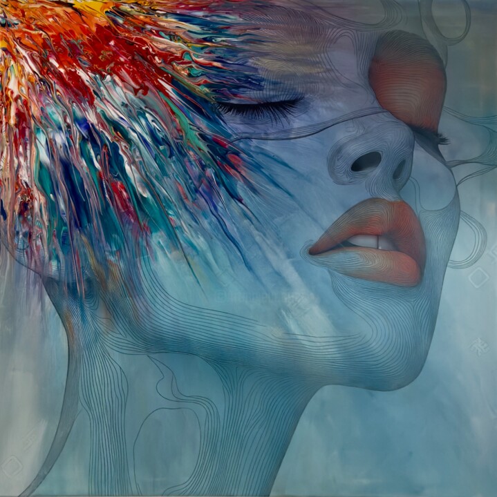 Schilderij,  31,5x31,5 in 