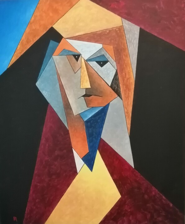 le regard du soir 绘画, 21.7x18.1 in