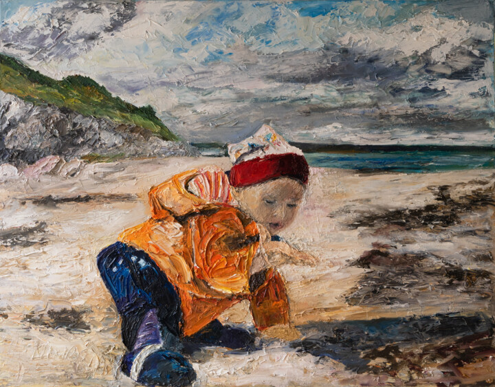 Den Strand entdecken 绘画, 27.6x35.4 in
