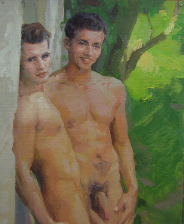 Schilderij getiteld "Youth" door Viktoria Pidvarchan, Origineel Kunstwerk, Olie