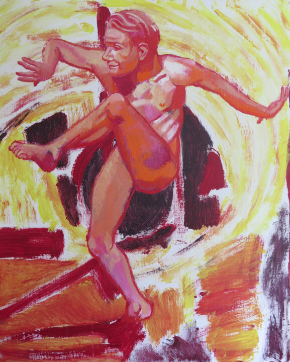 Pintura intitulada "UNTRAPPED XXV" por Adalberto Miguez, Obras de arte originais, Óleo Montado em Armação em madeira