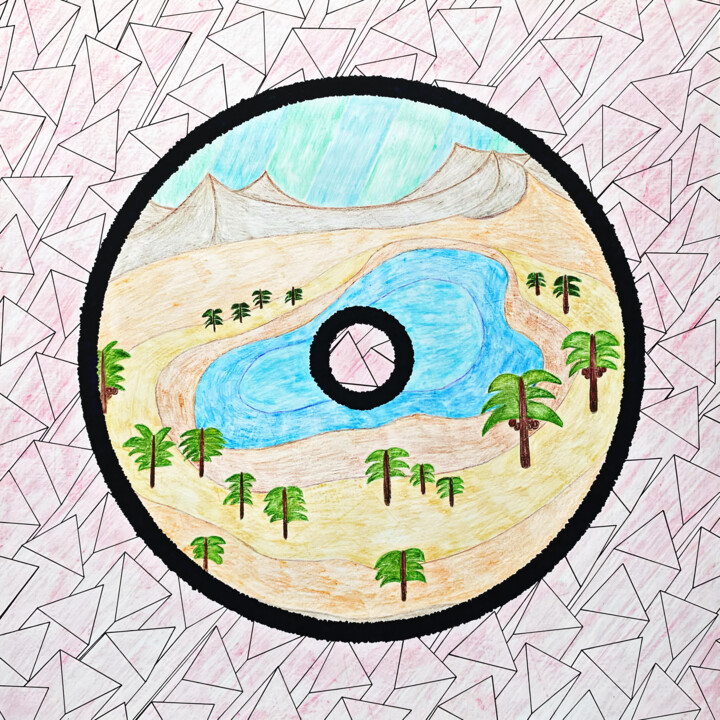 Oasis 绘画, 15.8x15.8 in