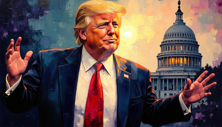 The Unyielding Icon: A Symbolic Portrait of Donald Trump 数字艺术